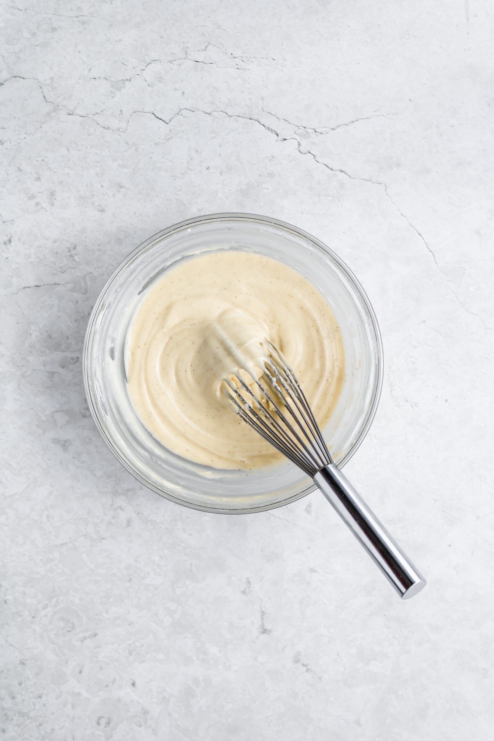 Vanilla bean frosting for cinnamon rolls