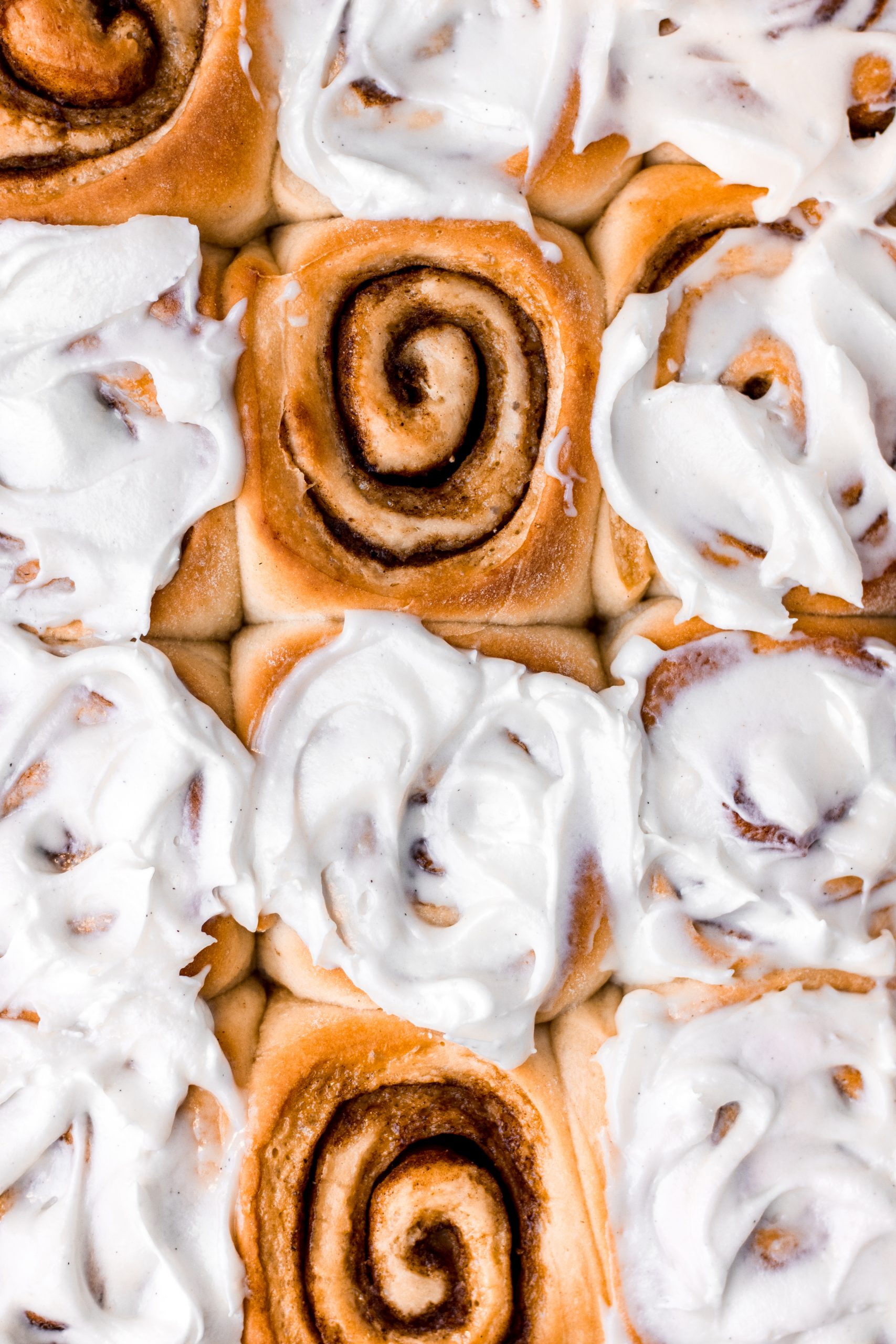 Chai Cinnamon Rolls with vanilla bean frosting